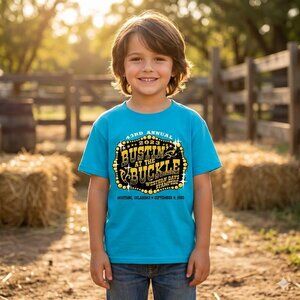 Bustin’ At The Buckle Kids Graphic Tee – Size M